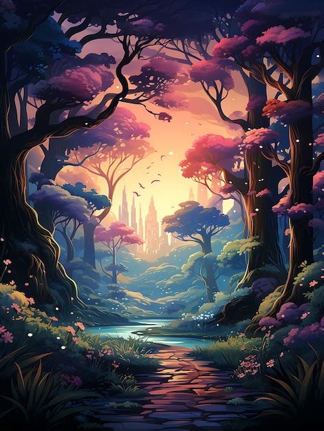 A specific magical digital landscape
